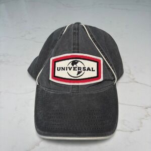 Universal Studios Baseball Hat Fade Black Cotton Adjustable Piping Strapback Cap